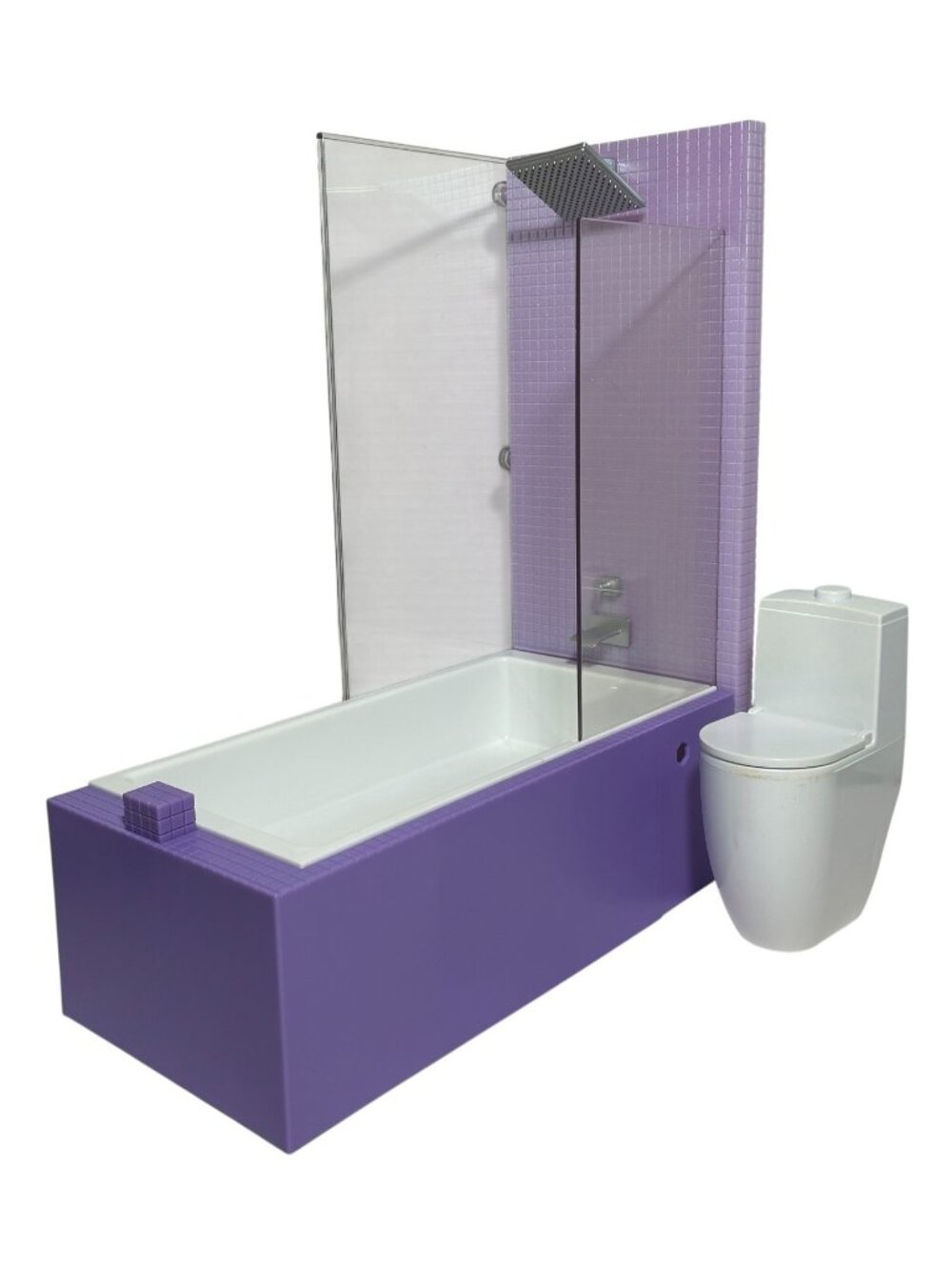 Rainbow High Doll House Purple White Working Shower Tub Toilet Replacement MGA